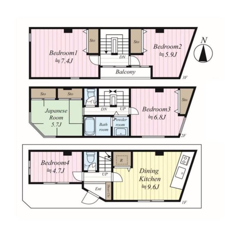 Shinjuku 5-Room Family House Tokyo Exterior photo